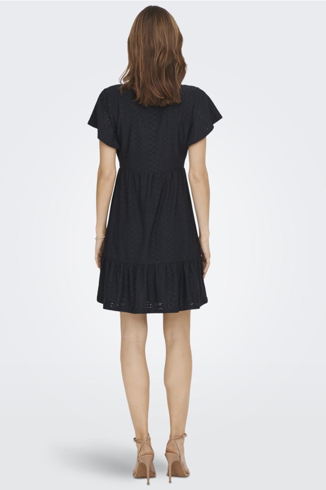 ONLSANDRA S/S V-NECK DRESS JRS NOOS 15289687 NIGHT SKY